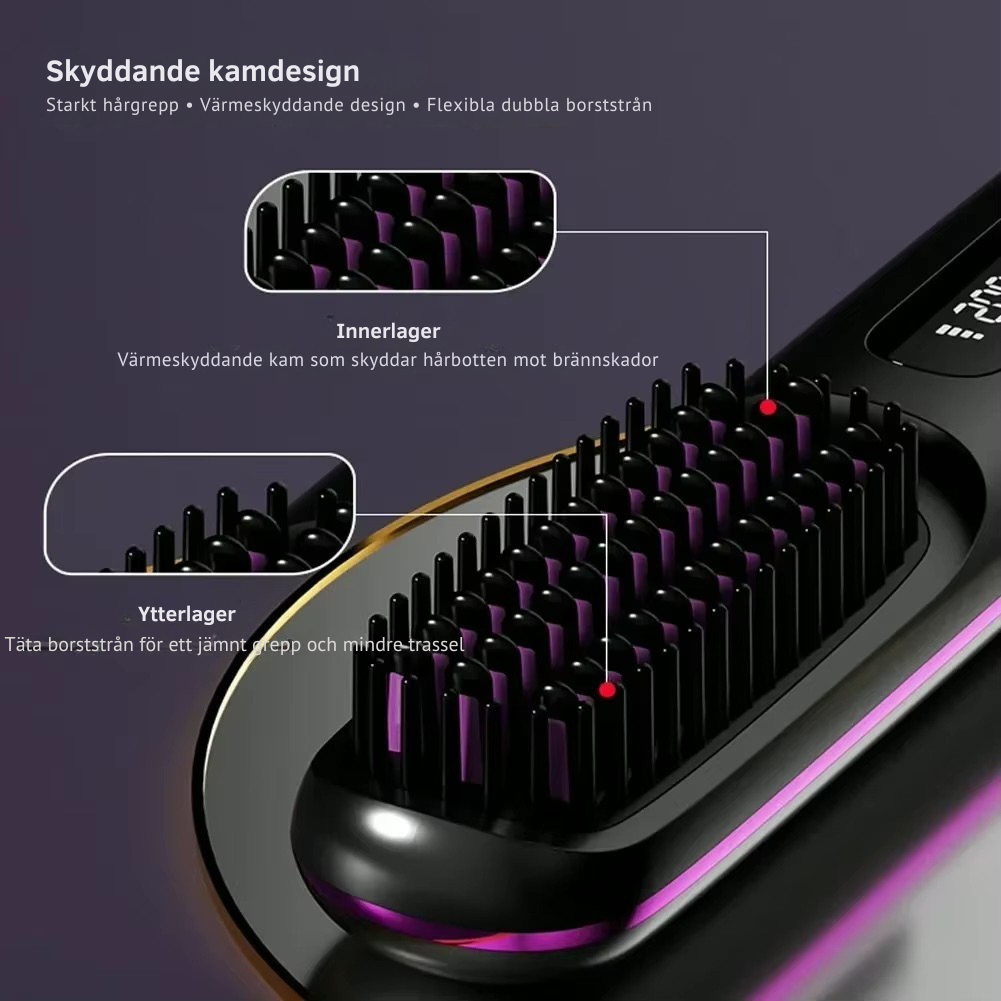 Novelle™ – Trådlös Plattborste med Värmeskydd